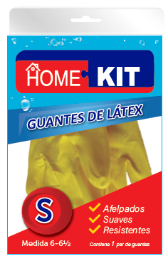 Guantes de látex reforzados, talle "S"